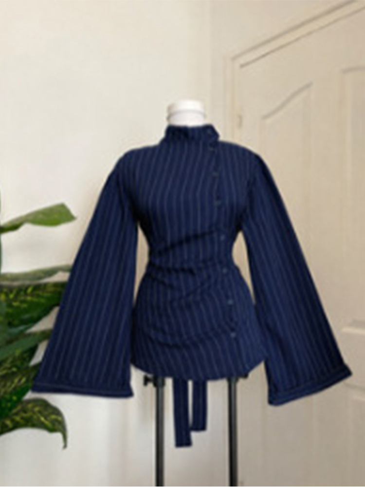 Blusa de moda casual vintage p - Women Fashion Necktie reseña y precio