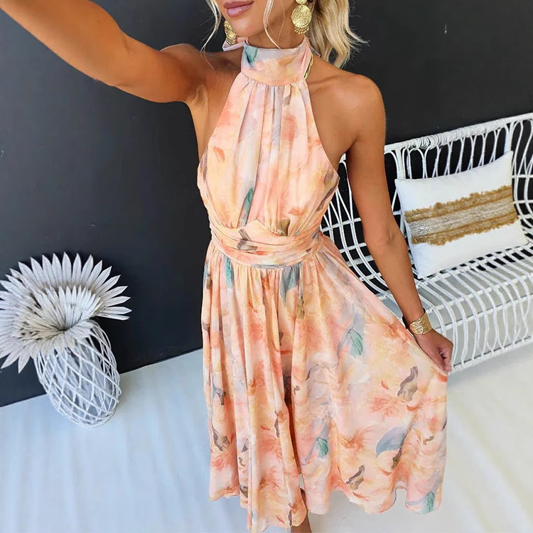 Vestido largo de chifón con es - Women Fashion Necktie reseña y precio