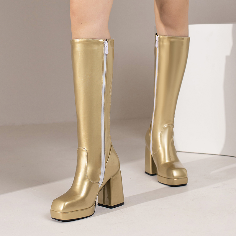 Botas hasta la rodilla con pla - Women'S Fashion Knee High Boots reseña y precio